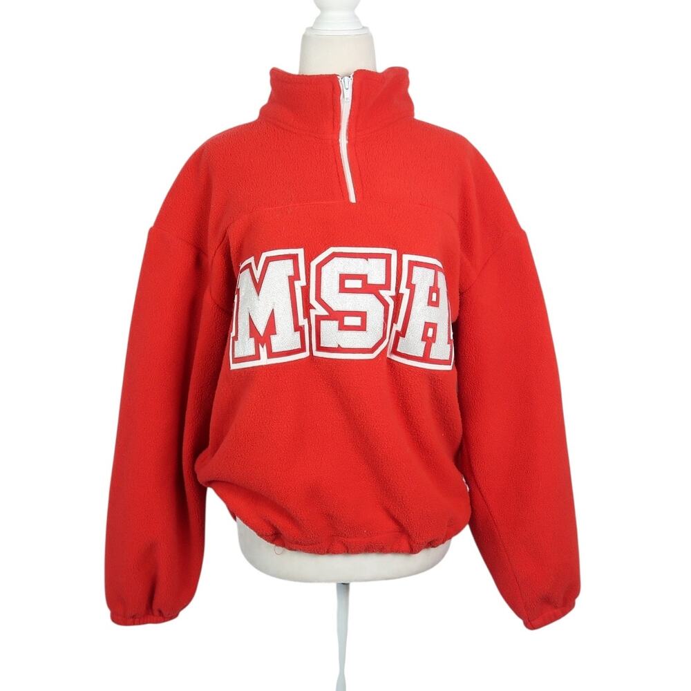 Vintage Varsity Spirit Fashions MSH Red Fleece 1/4 Zip Sweatshirt